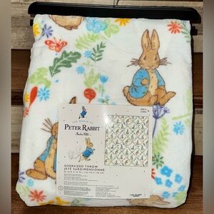 🥰 Beatrix Potter Peter Rabbit Easter Spring Garden Plush Throw Blanket 60” x 70”